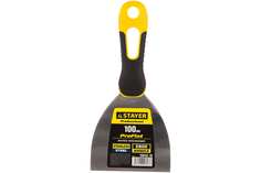 Шпатель с профилированным нержавеющим полотном и 2к ручкой 100мм STAYER PROFESSIONAL 10045