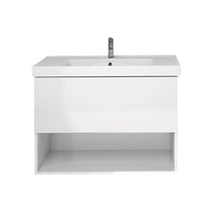Тумба Dreja PERFECTO 60, белый глянец с раковиной ГРЭЙС60