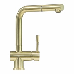 Смеситель Seaman Eco Venice SSN-0912P-LG Light Gold, Светлое золото сатин, выдвижной излив