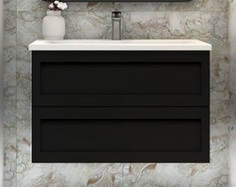 Тумба под раковину Art&Max Platino 100 AM-Platino-1000-2C-SO-NM, черный матовый
