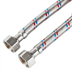 Подводка гибкая для воды (сталь) 50 см гайка-гайка (10/200) ELKA, 10 шт.