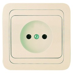 Розетка 1-м СП Mimoza 16А IP20 без заземл. крем./крем. MAkel 25002