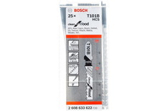 Пилки Т101В для лобзика по дереву 25 шт. (74 мм; HCS) BOSCH 2.608.633.622