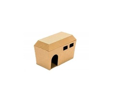 HOMEPET 15 см х 8,5 см х 10 см домик для грызунов пластиковый бежевый 1х40 {3210беж}