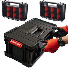 Набор ящиков Qbrick System TWO Toolbox Plus + 2x Organizer Multi, черный