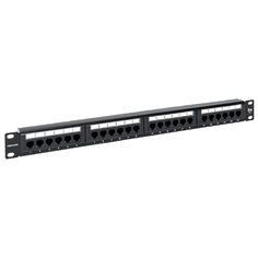 Патч-панель TERACOM 19дюйм кат.5E 1U неэкранированная UTP 24 порта RJ-45 110 IDC с органай EKF