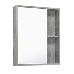 Зеркало шкаф для ванной Runo Эко 52 серый бетон РУНО