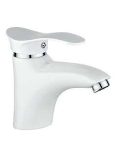 Смеситель на раковину Potato P1001-7 с монолитным изливом, картридж 40 мм, белый