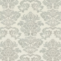 Обои Emiliana Parati Luce 72842 Винил на флизелине (1,06х10,05) Серебряный, Дамаск