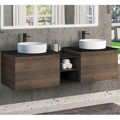 Тумба с раковиной Comforty Портленд 150 00-00013687 подвесная Дуб