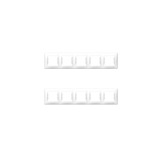 Рамка Schneider Electric SEDNA 5-ная горизонтальная бел SDN5800921 в упаковке 2 шт.