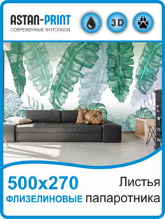 Флизелиновые фотообои Листья папоротника 500х270 Astan