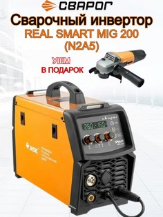 Сварочный полуавтомат Сварог REAL SMART MIG 200 (N2A5) + УШМ