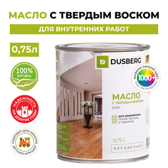 Масло Dusberg с твердым воском на бесцветной основе, 2 л Прозрачный темно-янтарный