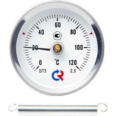 Термометр БТ-30.010 (0 - 120С), кл.2,5, d63, крепление-ПРУЖИНА No Brand