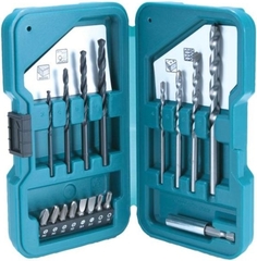 Makita D-40200 Набор 17шт, сверла д\дер,мет,биты Рh\Pz\Торх\SL,магн.держательсадок,Square