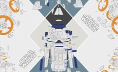 Обои ERISMANN E-D-007A 10,05*1,06 м Disney StarWars Чертежи Эрисманн