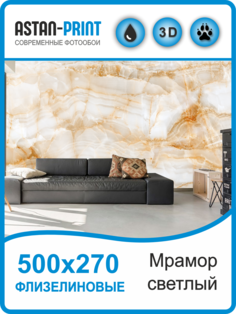 Флизелиновые фотообои Мрамор светлый 500х270 Astan