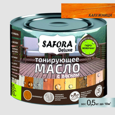 Масло для дерева SAFORA с воском тонирующее, цвет калужница, 0,5л до 10м2