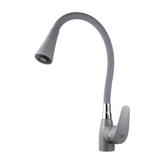 Смеситель для кухни MELODIA Ostessa гибкий излив MDV40617Gray
