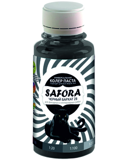 Колеровочная паста SAFORA 28 черный бархат, 100 мл