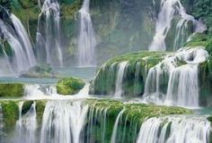 Фотообои бумажные Каскад водопадов 294*201 Vostorg