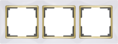 Рамка для выключателя Werkel WL03-Frame-03-white-GD a035254 белый/золото