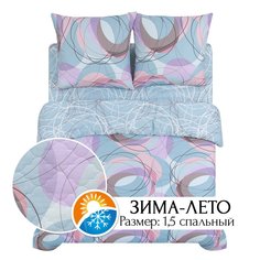 Постельное белье 1,5-спальное из бязи ЗИМА-ЛЕТО АРТПОСТЕЛЬ Вальс арт. 600