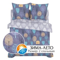 Постельное белье 2-спальное из бязи ЗИМА-ЛЕТО АРТПОСТЕЛЬ Фэнтези арт. 604