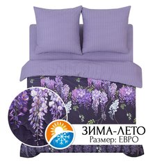 Постельное белье евро ЗИМА-ЛЕТО АРТПОСТЕЛЬ Глициния арт. 644