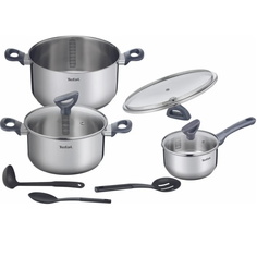 Набор посуды Tefal Daily Cook G712S974, ковш 16 см, кастрюли 20/24 см, 3 аксессуара