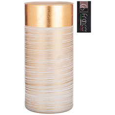 Ваза cilindro "julia"gold white высота 26см диаметр 12 KSG-316-1716 Franco