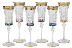Набор из 6 штук Бокал для шампанского Same Цветная Флоренция 150мл стекло SM3173_678-AL_