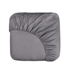 Простыня на резинке BELLEHOME "Стефания Graphite", 80х200х30, 100% хлопок, сатин премиум
