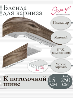 Бленда для карниза 5 см Палисандр 250 см Эскар