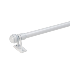 Карниз КАФЕ, витражный телескопический "Сфера", 40-60 см, белый, арт.60220060 Эскар