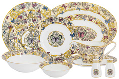 Обеденный сервиз Royal Crown RC9-27/1DS-665H Бабочки 6 персон 27 предметов