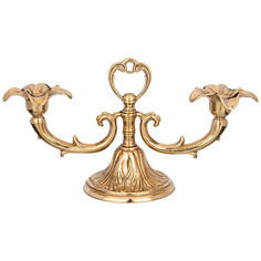 Подсвечник двухрожковый декоративный латунь 28x10,5x15см Alberti Livio 646-098