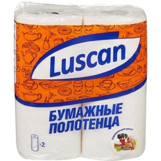 Полотенца бумажные 2-слойные Luscan рулонные 2 рул/уп 12 уп