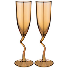 Бокалы для вина шампанского Lefard стеклянные 25х20х8см набор 2 шт 194-458