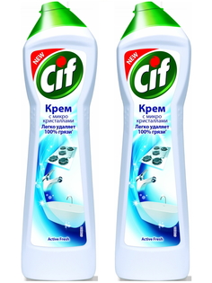 Комплект CIF Чистящее средство Крем Актив Фреш для кухни и ванной 750 мл х 2 шт.