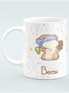 Кружка Знаки Зодиака Корги Весы, белый No Brand