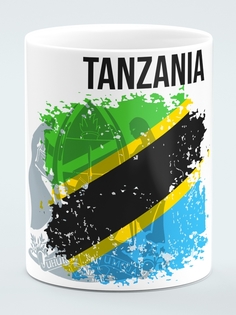 Кружка Флаг Танзания, белый No Brand