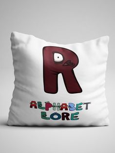 Подушка декоративная Alphabet lore Алфавит лора Буква R No Brand