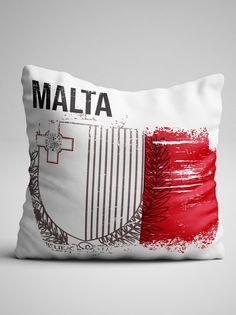 Подушка декоративная Флаг Мальта No Brand