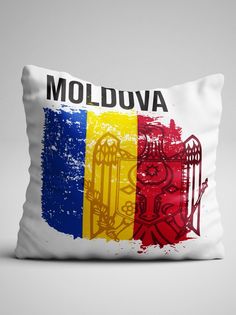 Подушка декоративная Флаг Молдовы No Brand