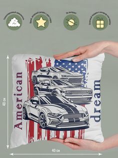 Подушка декоративная Американская мечта No Brand