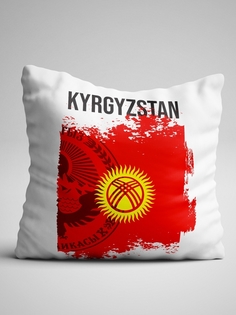 Подушка декоративная Флаг Киргизии No Brand