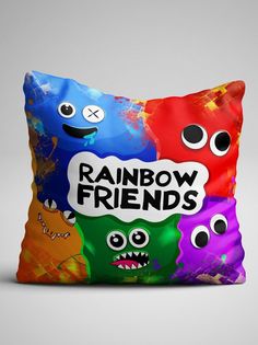 Подушка декоративная Rainbow friends Радужные друзья No Brand