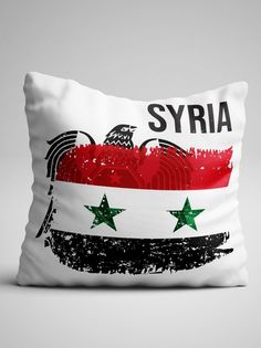 Подушка декоративная Флаг Сирии No Brand